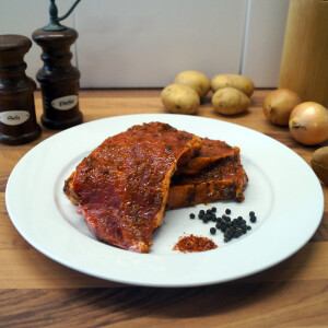 Rindersteak/Rumpsteak, eingelegt