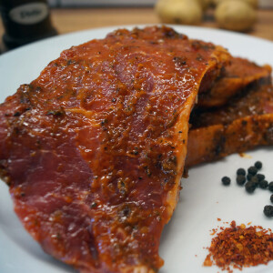 Rindersteak/Rumpsteak, eingelegt